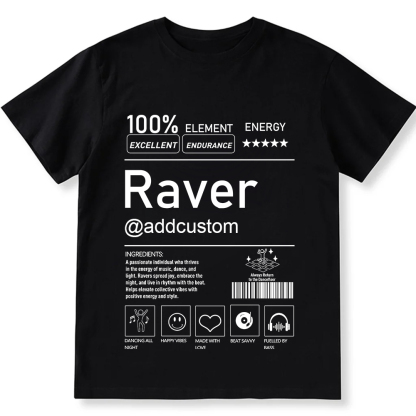 Raver Custom Unisex Fit Cotton T-Shirt wearishow