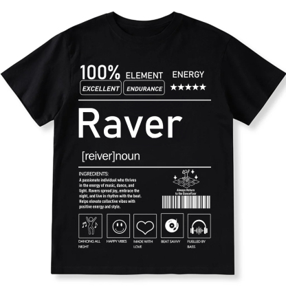 Raver Unisex Fit Cotton T-Shirt wearishow