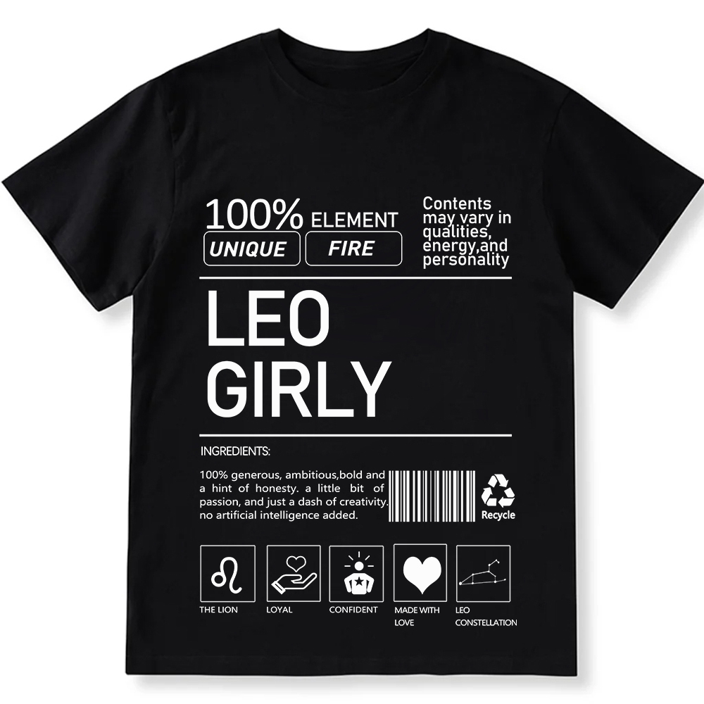 Leo Girly Unisex Fit Cotton T-Shirt wearishow