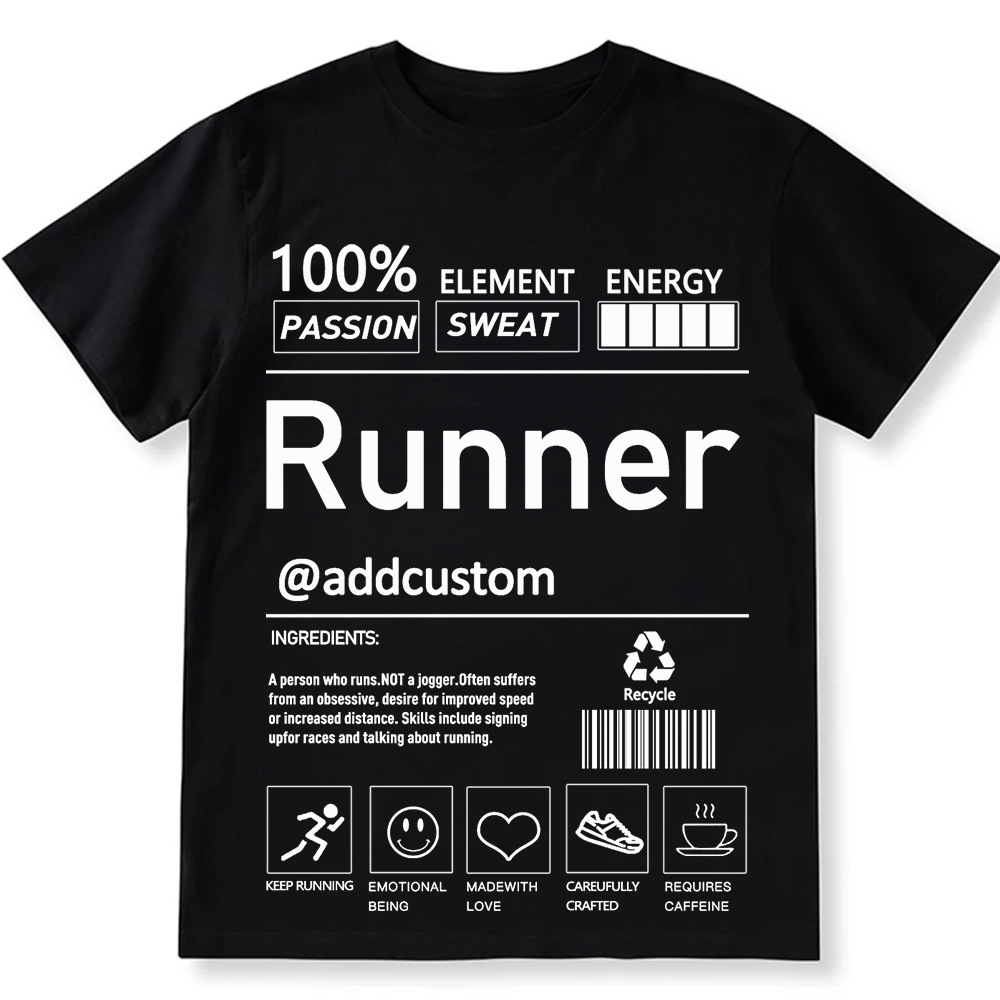 Runner Custom Unisex Fit Cotton T-Shirt wearishow