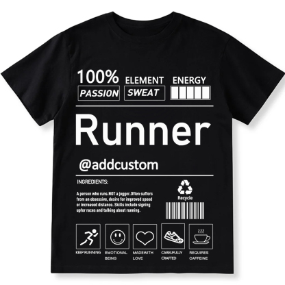 Runner  Custom Unisex Fit Cotton T-Shirt wearishow