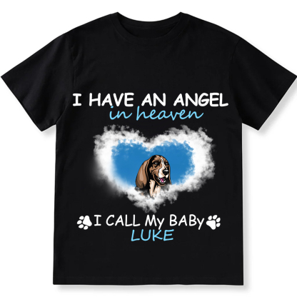 Have An Angel In Heaven - Personalized Custom Unisex Fit Cotton T-Shirt wearishow