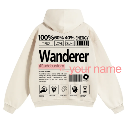 Wanderer Addcustom Unisex Fit Solid Color Hoodie