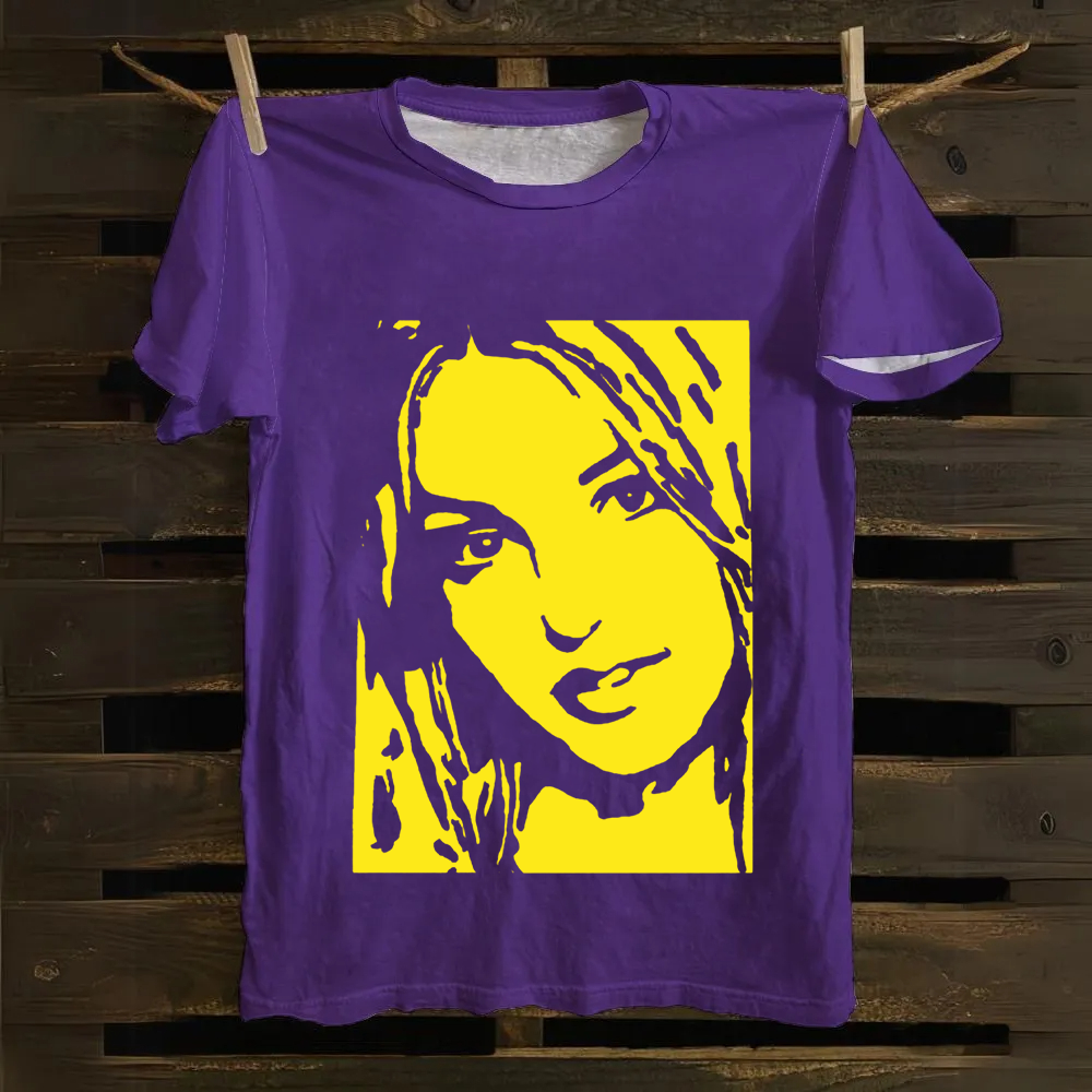Unisex Vintage  Britney Singer  Cotton T-Shirt