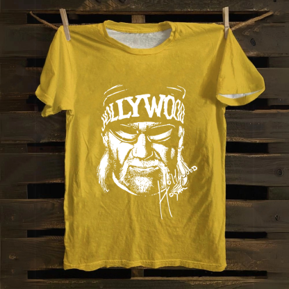 Unisex Vintage  Wrestling WCW Hollywood Hulk Hogan  Cotton T-Shirt