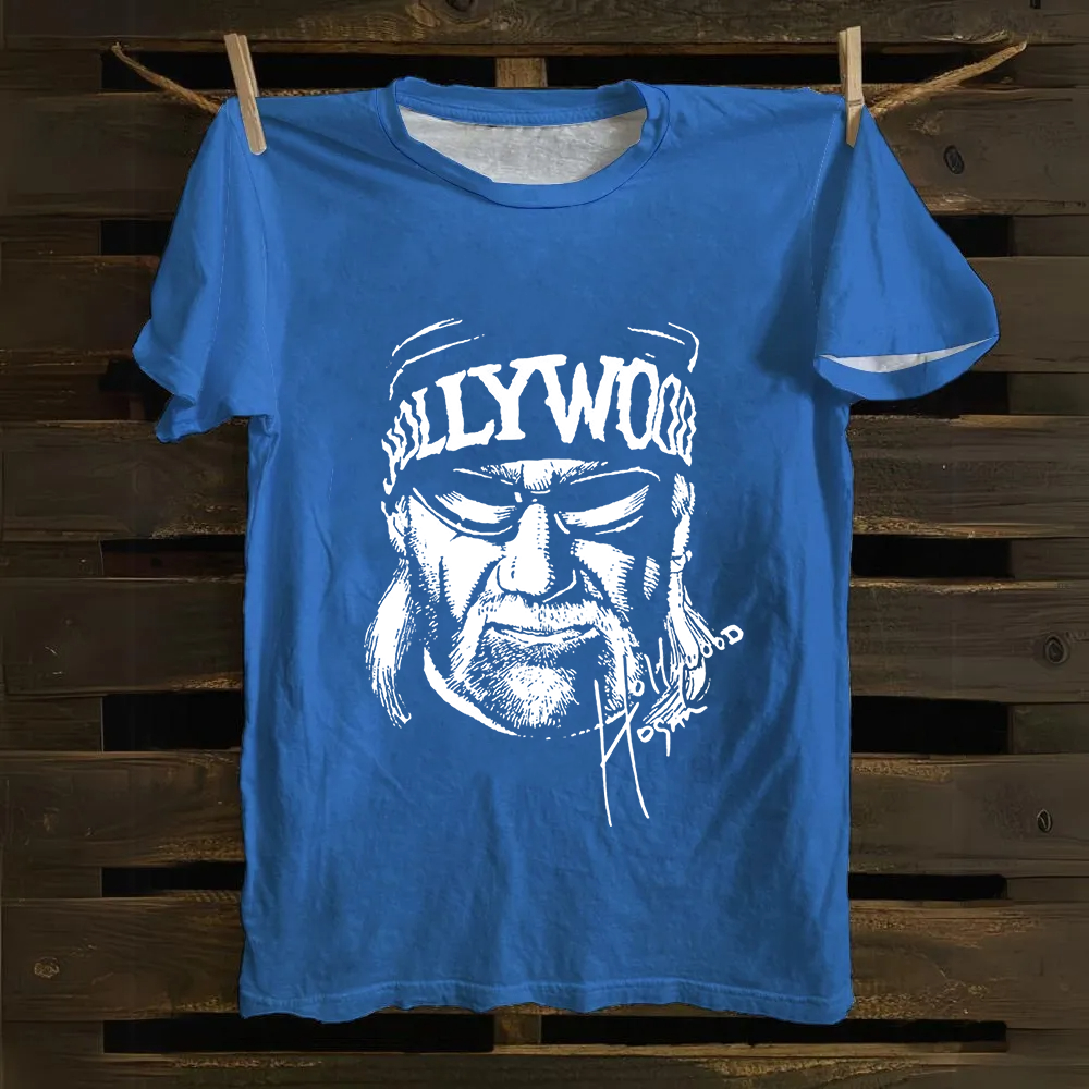 Unisex Vintage  Wrestling WCW Hollywood Hulk Hogan  Cotton T-Shirt