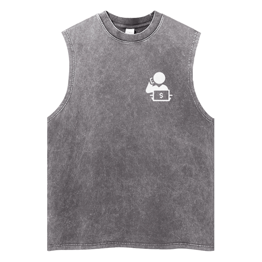 Trader Unisex Washed Tank Top