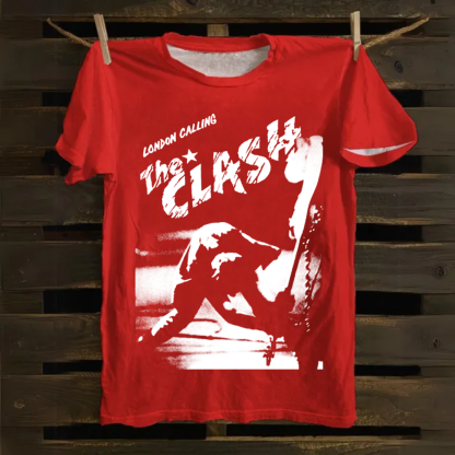 Vintage The Clash Punk Band  cotton T-Shirt