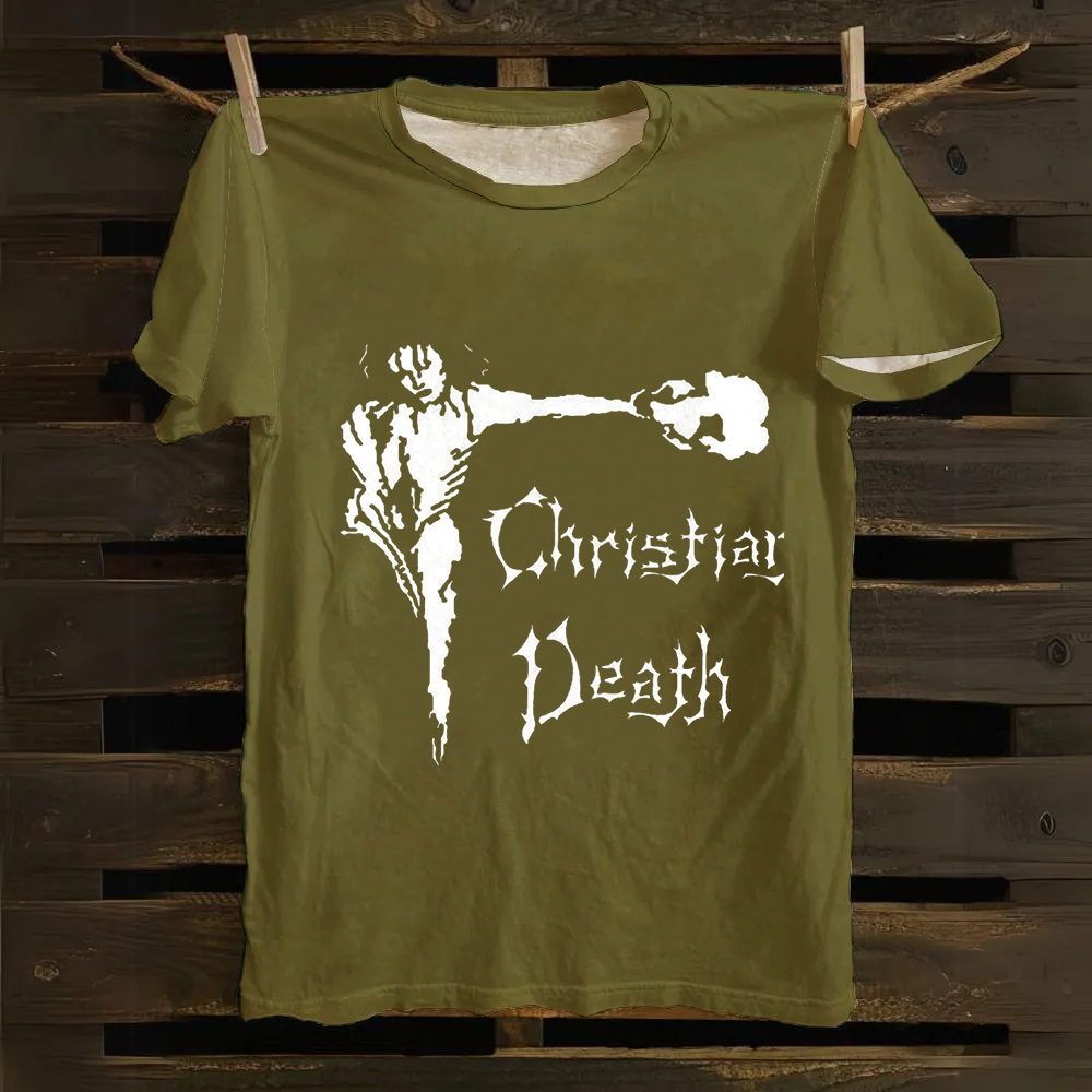 Unisex Vintage Christian Death Rock Band Cotton T-Shirt