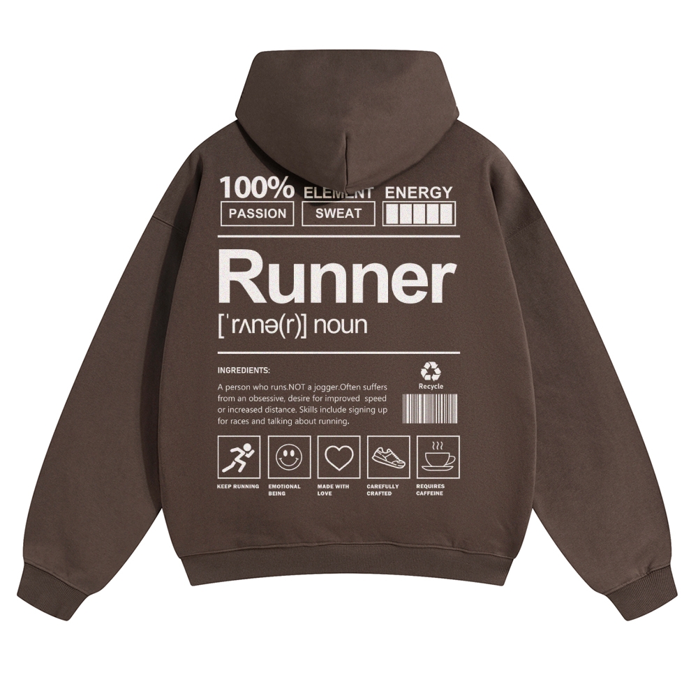 Runner Solid Color Hoodie