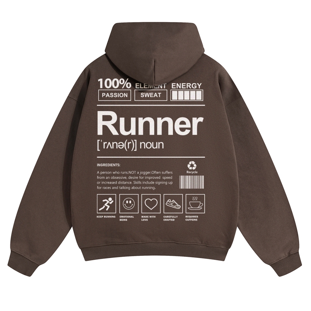 Runner Solid Color Hoodie