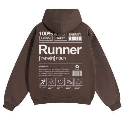 Runner Solid Color Hoodie