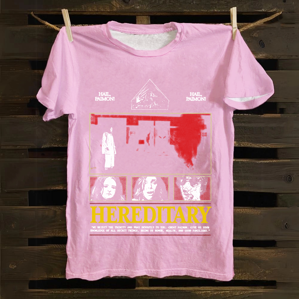 Unisex Vintage Hereditary Horror Movie  Cotton T-Shirt