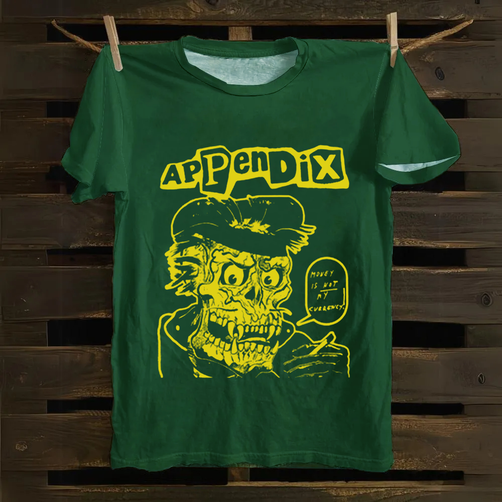 Unisex Vintage Appendix Rock Band  Cotton T-Shirt