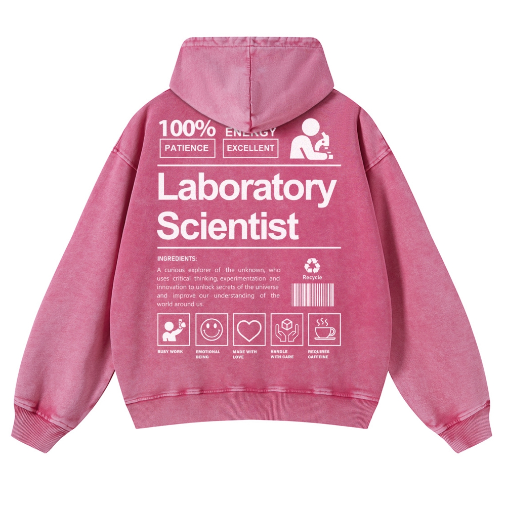Laboratory Scientist Casual Washed Hoodie