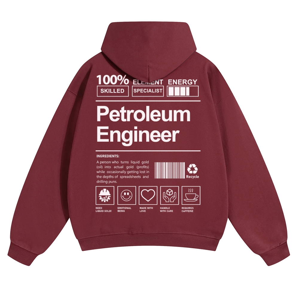 Petroleum Engineer Solid Color Hoodie