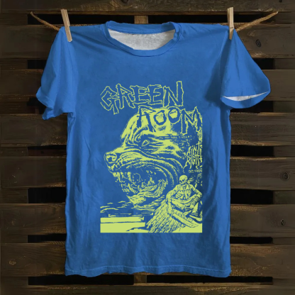 Unisex Vintage Green room horror movie 2015 Cotton T-Shirt