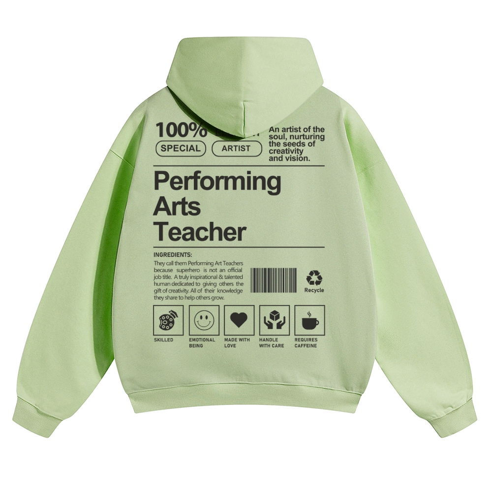 Performing Arts Teacher Solid Color Hoodie