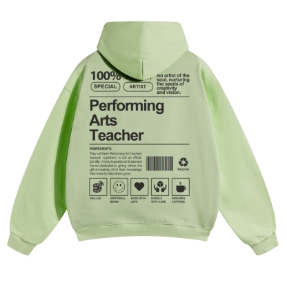 Performing Arts Teacher Solid Color Hoodie