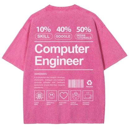 Computer Engineer Unisex Fit Washed T-Shirt