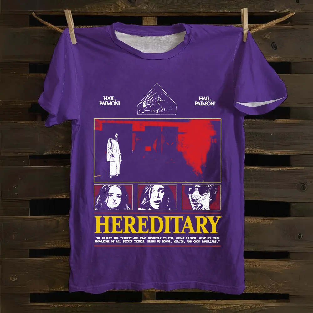 Unisex Vintage Hereditary Horror Movie  Cotton T-Shirt