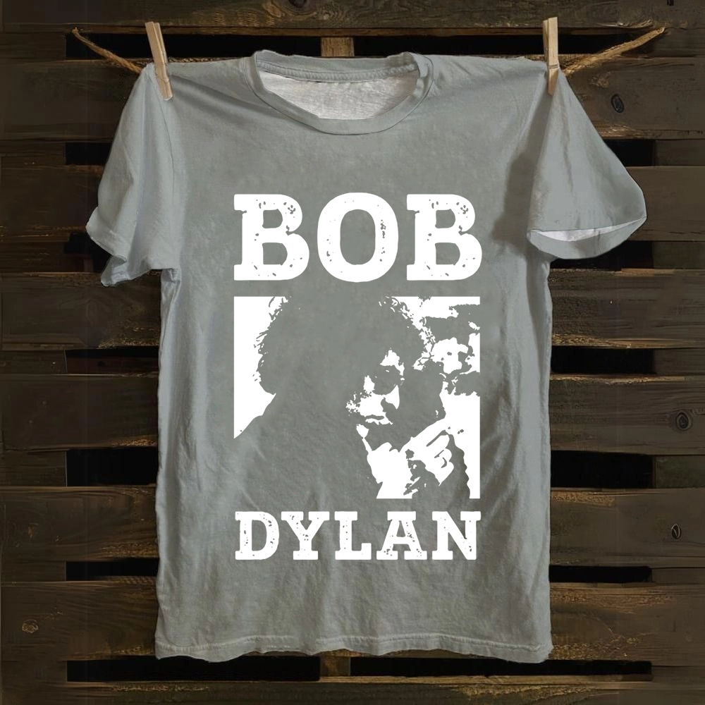 Unisex Vintage Bob Dylan Singer Cotton T-Shirt