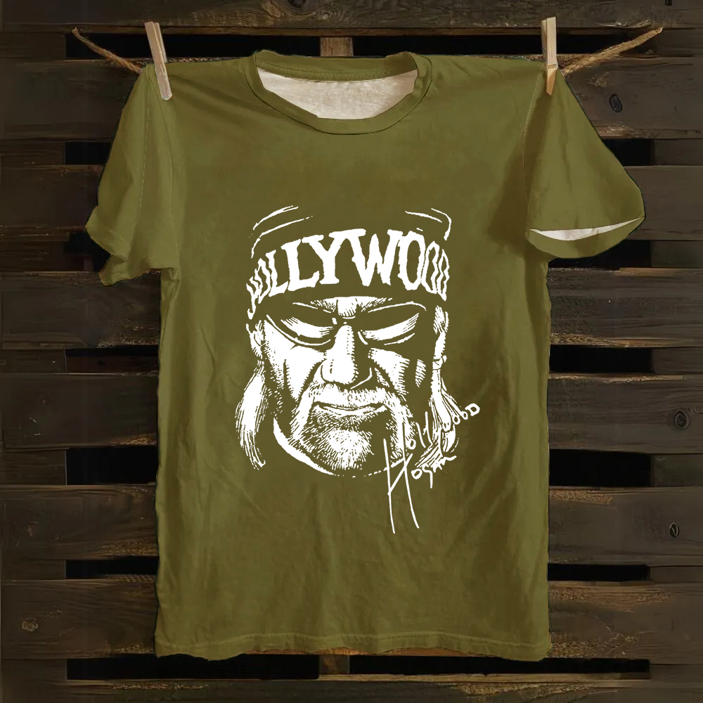 Unisex Vintage  Wrestling WCW Hollywood Hulk Hogan  Cotton T-Shirt
