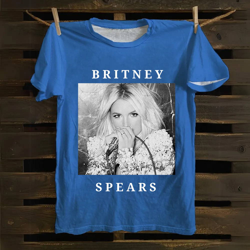 Unisex Vintage  Britney Spears Cotton T-Shirt