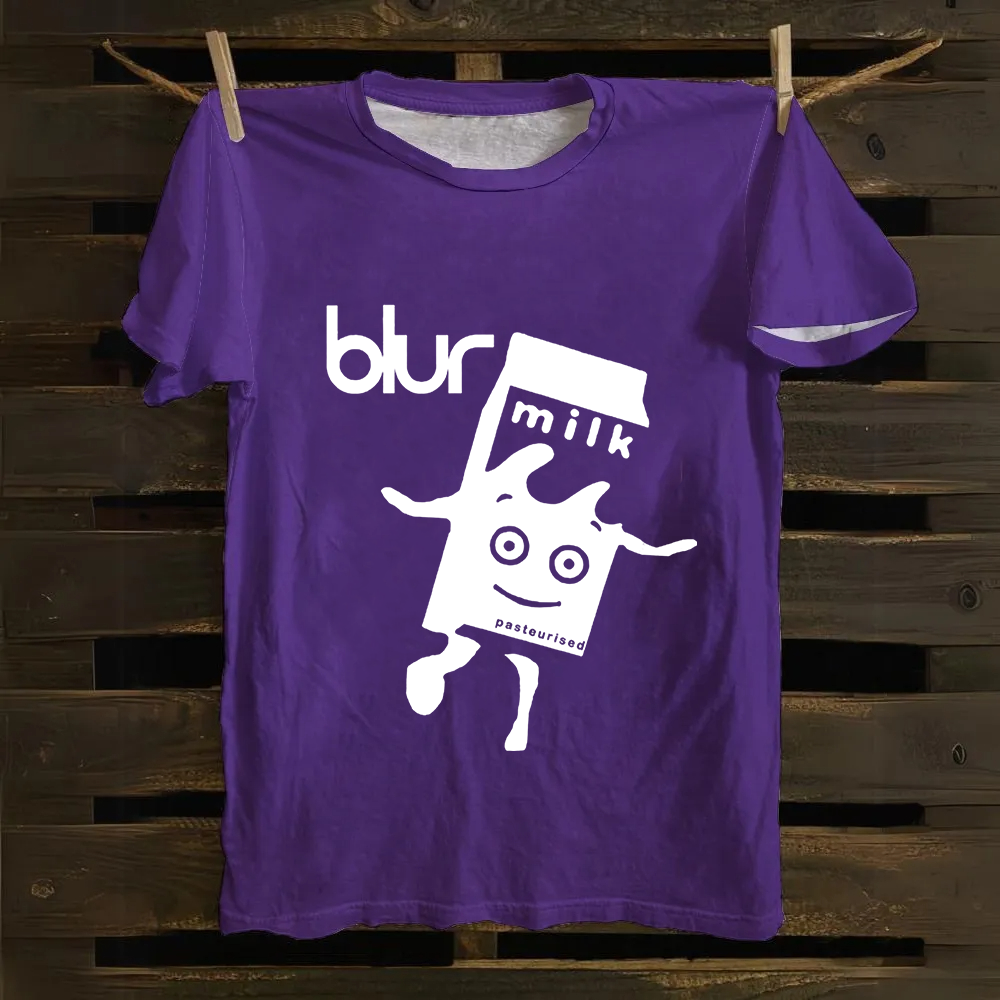 Unisex Vintage  Blur Band Cotton T-Shirt