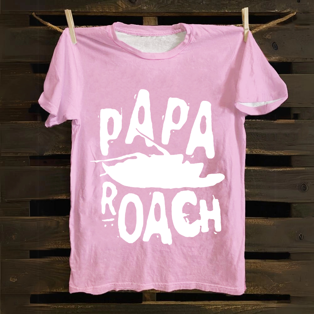 Unisex Vintage Papa Roach Rock Band  Cotton T-Shirt