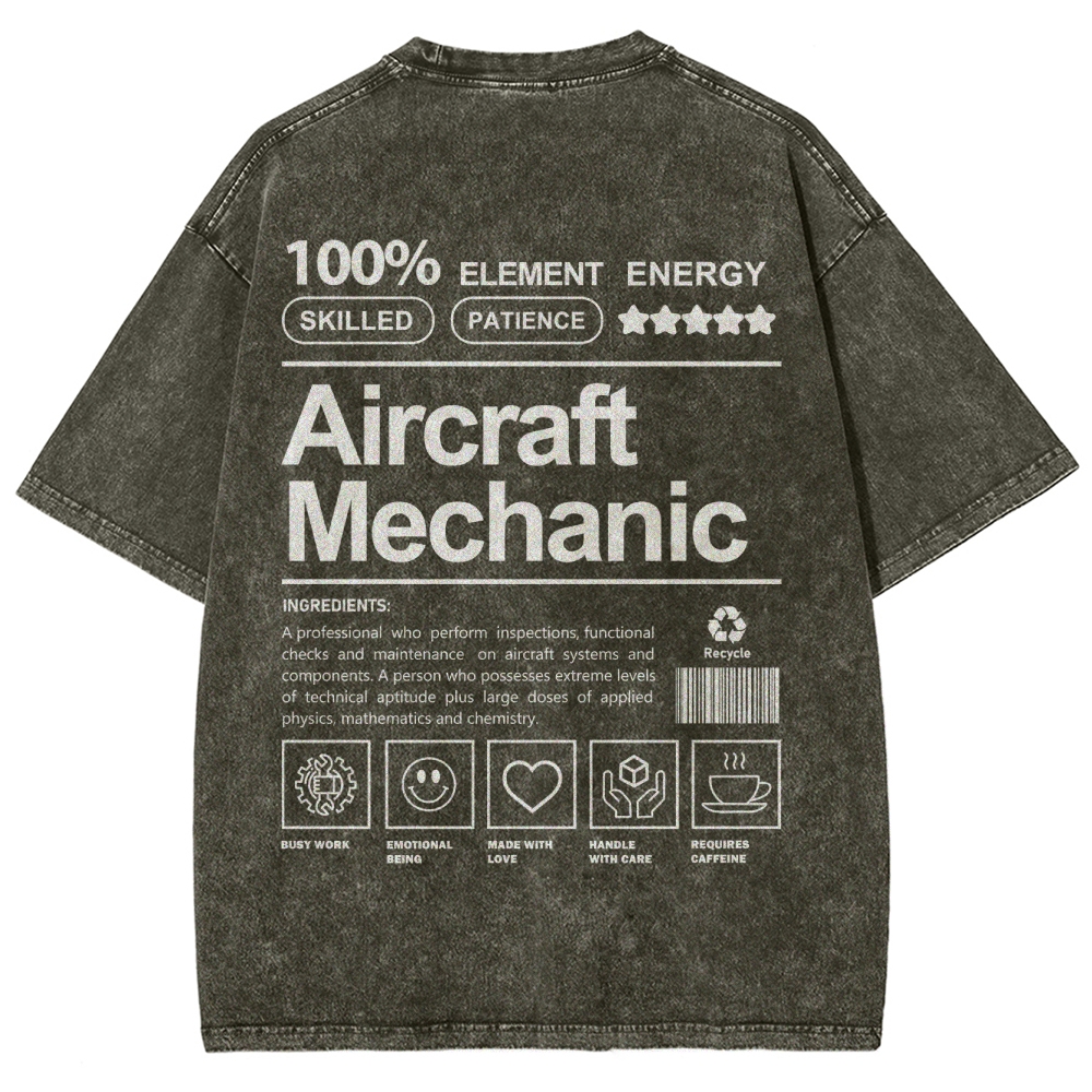 Aircraft Mechanic Unisex Fit Washed T-Shirt