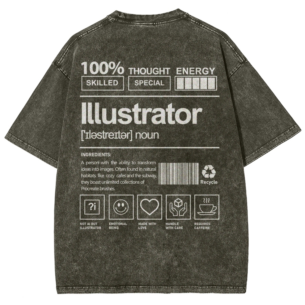 Illustrator Unisex Fit Washed T-Shirt
