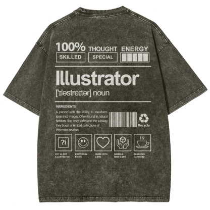 Illustrator Unisex Fit Washed T-Shirt