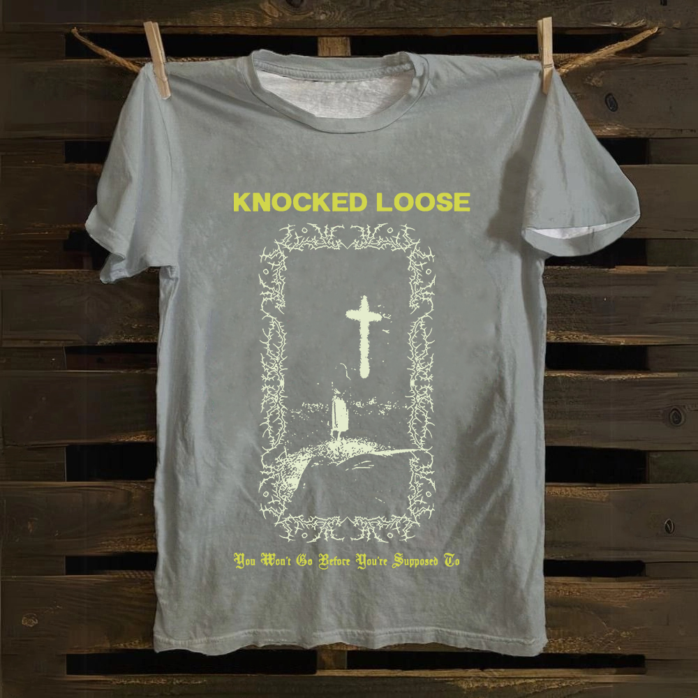 Unisex Vintage Cotton Knocked Loose Band T-Shirt