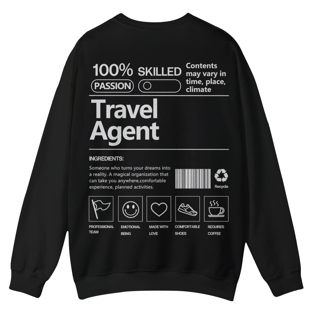 Travel Agent Casual Crewneck Sweatshirt