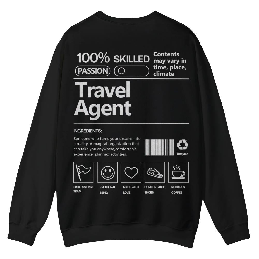 Travel Agent Casual Crewneck Sweatshirt