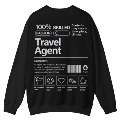 Travel Agent Casual Crewneck Sweatshirt