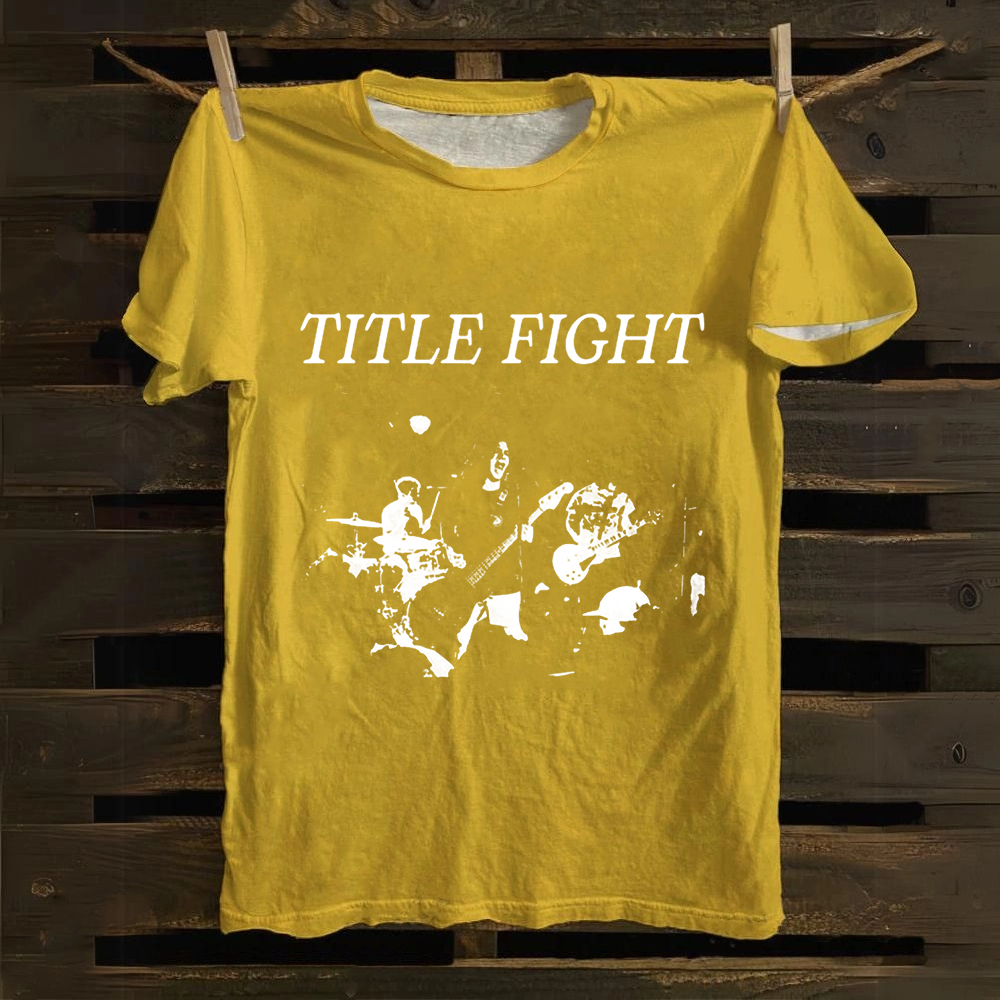 Unisex Vintage Title Fight Band Cotton T-Shirt