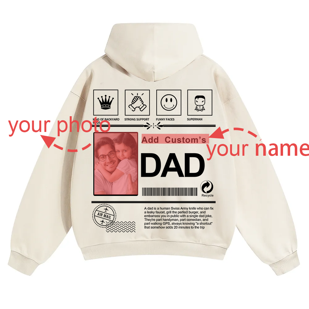 DAD Custom Solid Color Hoodie wearishow