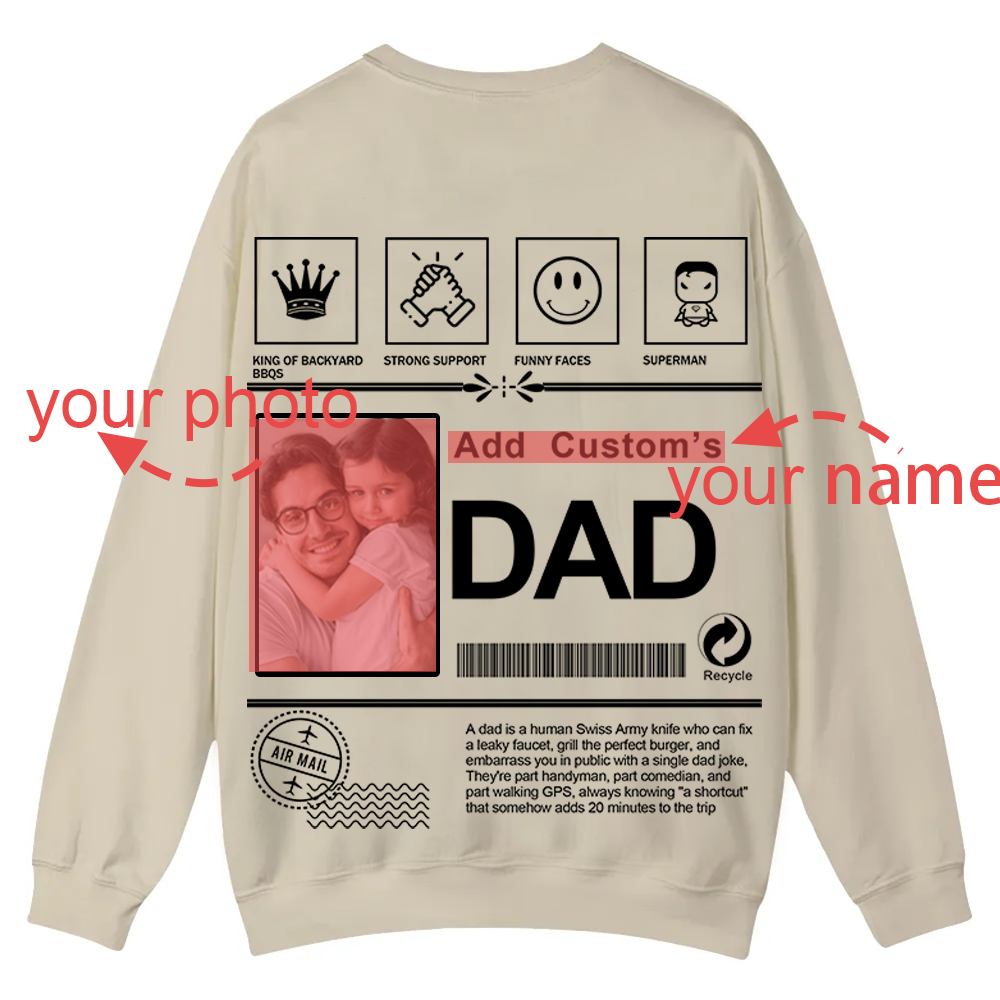 DAD Custom Casual Crewneck Sweatshirt wearishow