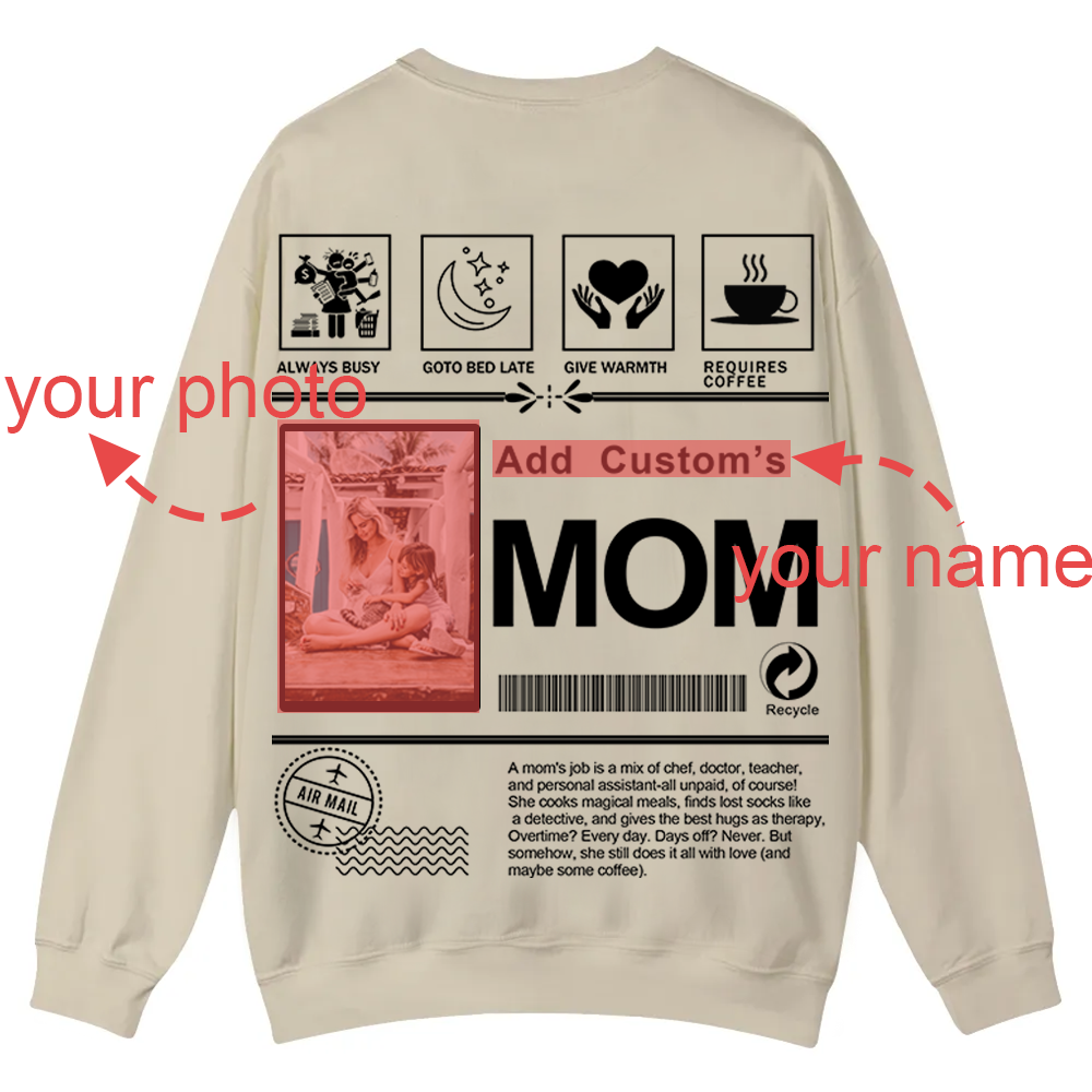 MOM Custom Casual Crewneck Sweatshirt wearishow