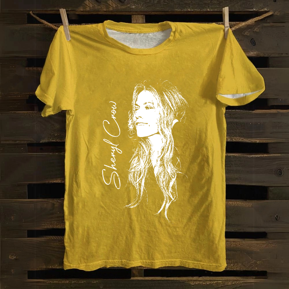 Unisex Vintage  Sheryl Crow Singer Cotton T-Shirt