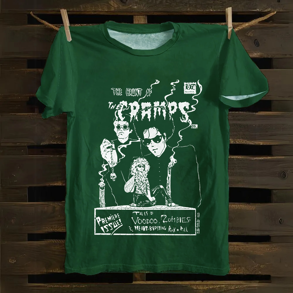 Unisex Vintage The Cramps Rock Band Cotton T-Shirt