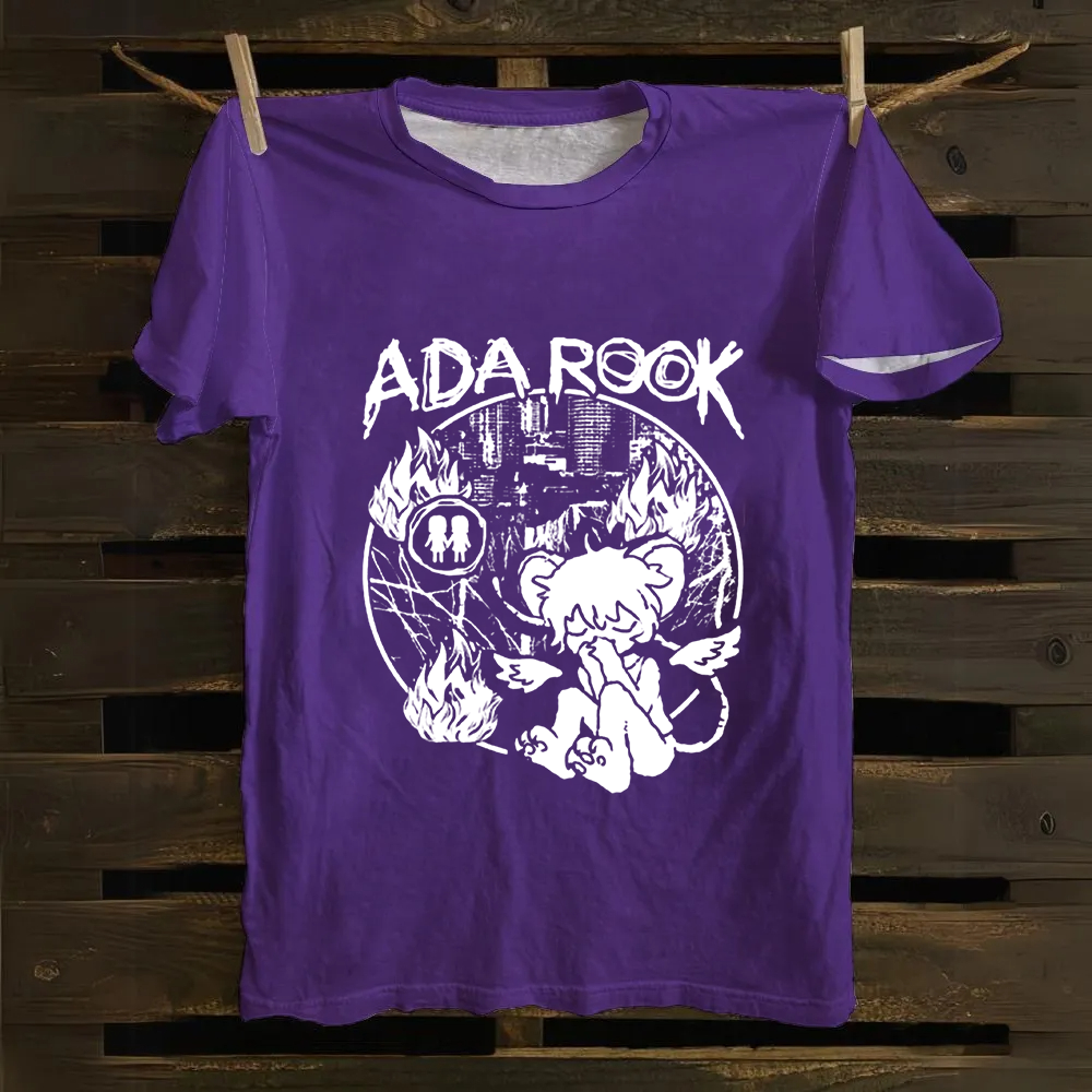Unisex Vintage Ada Rook Musician Singer Cotton T-Shirt