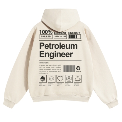 Petroleum Engineer Solid Color Hoodie