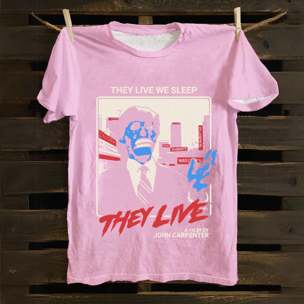 Unisex Vintage  They Live horror movie  Cotton T-Shirt