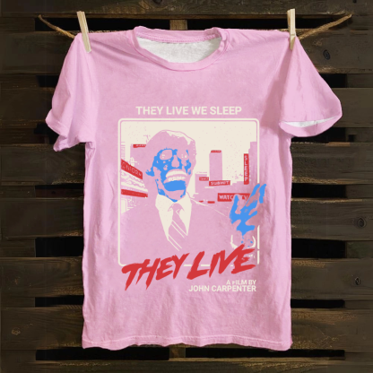 Unisex Vintage  They Live horror movie  Cotton T-Shirt