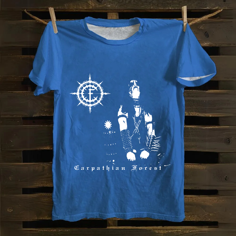 Unisex Vintage Carpathian Forest Band Cotton T-Shirt