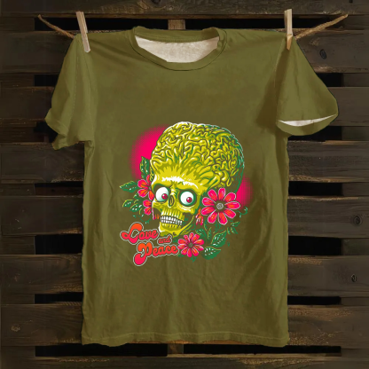 Unisex Vintage Love and Peace  Cotton T-Shirt