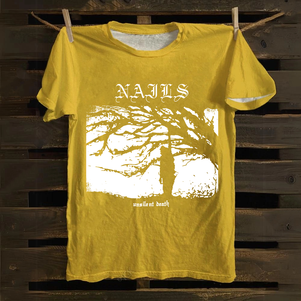 Nails Band Unsilent Death Vintage cotton T-Shirt